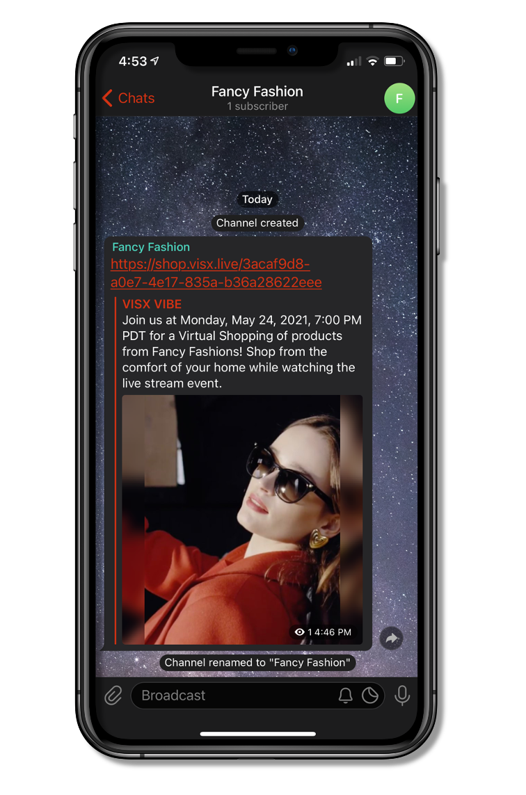 VISX Link Previews | Live stream shopping platform